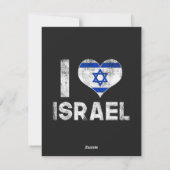 Ik hou van Israël Feestdagenkaart (Achterkant)