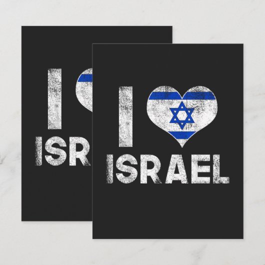 Ik hou van Israël Kaart (Voorkant / Achterkant)