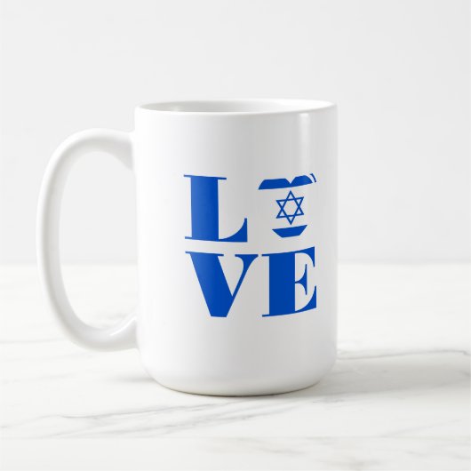 Ik hou van Israël Koffiemok (Links)