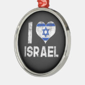 Ik hou van Israël Metalen Ornament (Links)