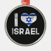 Ik hou van Israël Metalen Ornament (Voorkant)