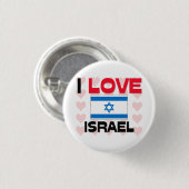 Ik hou van Israël Ronde Button 3,2 Cm (Voorkant /achterkant)
