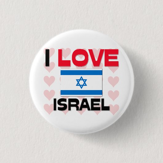 Ik hou van Israël Ronde Button 3,2 Cm (Voorkant)