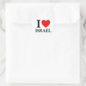 Ik hou van Israël Ronde Sticker (Tas)