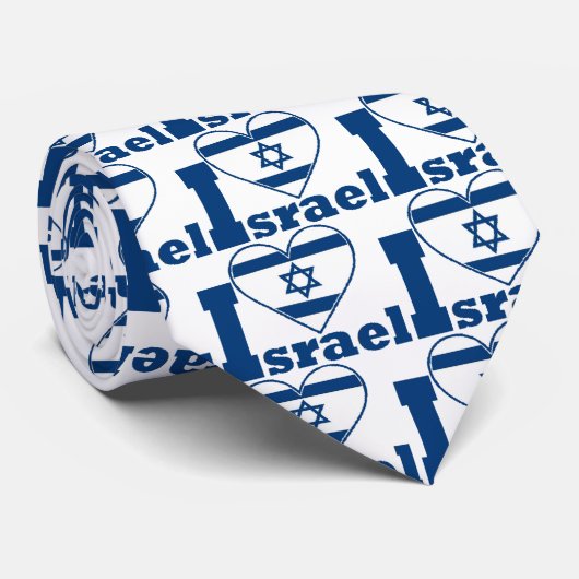 Ik hou van Israël Stropdas (Opgerold)