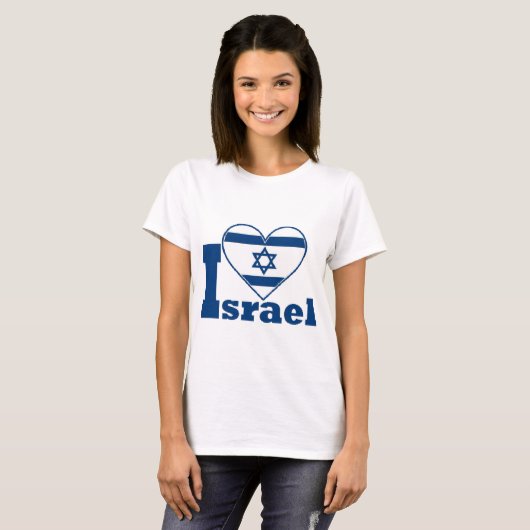 Ik hou van Israël T-shirt (Voorkant volledig)