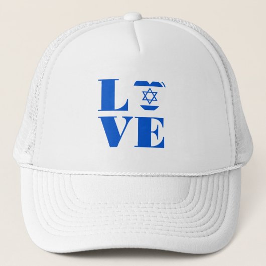 Ik hou van Israël Trucker Pet (Voorkant)