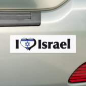 Ik hou van Israël-vlag Bumpersticker (Op auto)