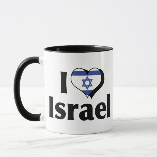 Ik hou van Israël Vlag Mok (Links)