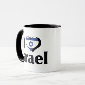 Ik hou van Israël Vlag Mok (Voorkant links)