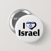 Ik hou van Israël Vlag Ronde Button 5,7 Cm (Voorkant /achterkant)