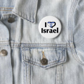 Ik hou van Israël Vlag Ronde Button 5,7 Cm (In situ)