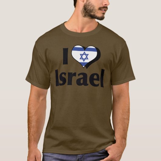 Ik hou van Israël-vlag T-shirt (Voorkant)