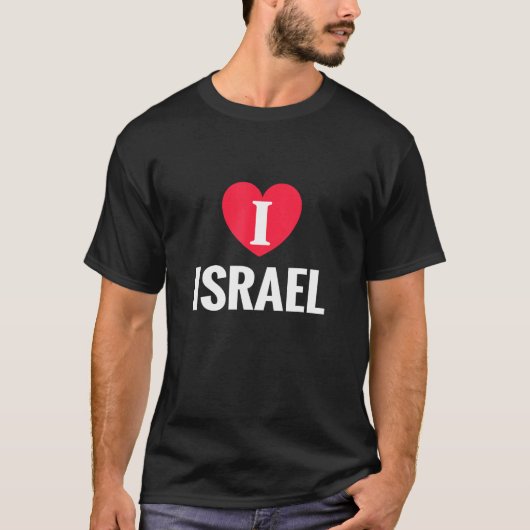 Ik hou van Israëlisch patriottisch thuislandreizen T-shirt (Voorkant)