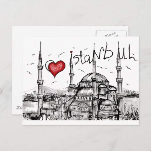 Ik hou van Istanbul Briefkaart (Voorkant / Achterkant)