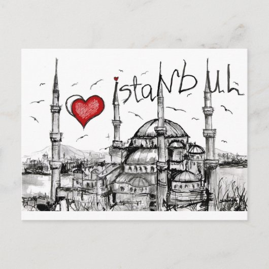Ik hou van Istanbul Briefkaart (Voorkant)