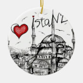 Ik hou van Istanbul Keramisch Ornament (Voorkant)