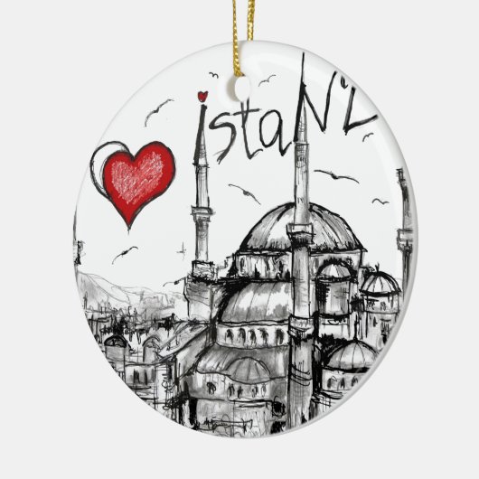 Ik hou van Istanbul Keramisch Ornament (Links)