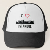 Ik hou van Istanbul Skyline Turks Koerdisch Zazaki Trucker Pet (Voorkant)