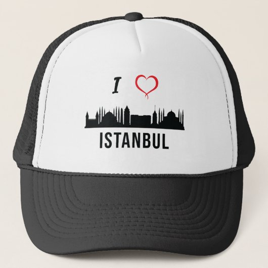 Ik hou van Istanbul Skyline Turks Koerdisch Zazaki Trucker Pet (Voorkant)