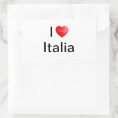 Ik hou van Italia Rechthoekige Sticker (Tas)