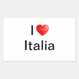 Ik hou van Italia Rechthoekige Sticker