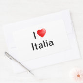 Ik hou van Italia Rechthoekige Sticker (Envelop)