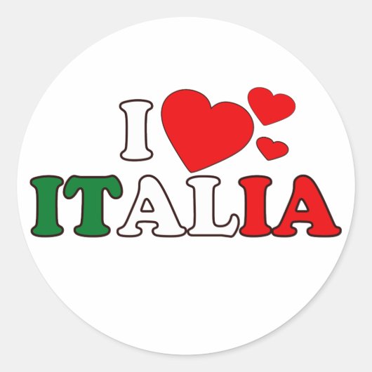 Ik hou van Italia Sticker (Voorkant)