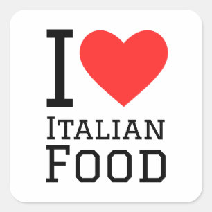 Ik hou van Italiaans eten Vierkante Sticker