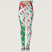 Ik hou van Italiaans Hearts Patroon Leggings (Voorkant)