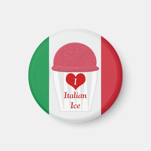 Ik hou van Italiaans ijs - Vendor Magnet (Voorkant)