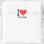 Ik hou van Italiaans Vierkante Sticker (Tas)