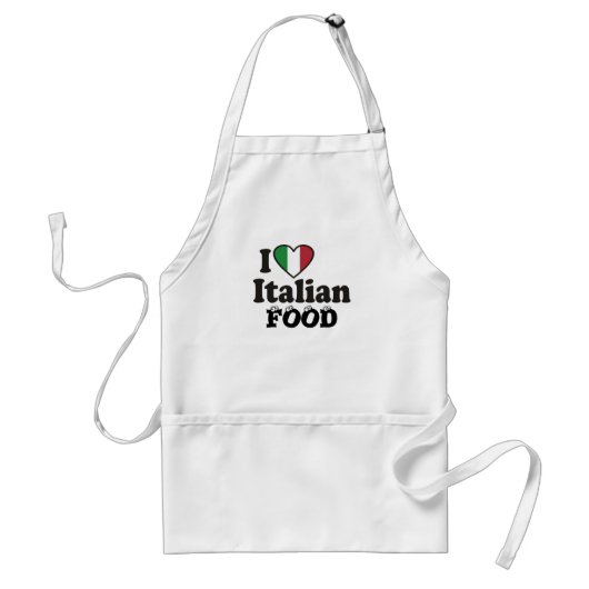 Ik hou van Italiaans voedsel Standaard Schort (Voorkant)