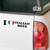 Ik hou van Italiaanse jongens Bumpersticker (Op Truck)