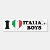 Ik hou van Italiaanse jongens Bumpersticker (Voorkant)