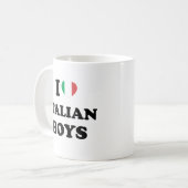 Ik hou van Italiaanse jongens Koffiemok (Voorkant links)