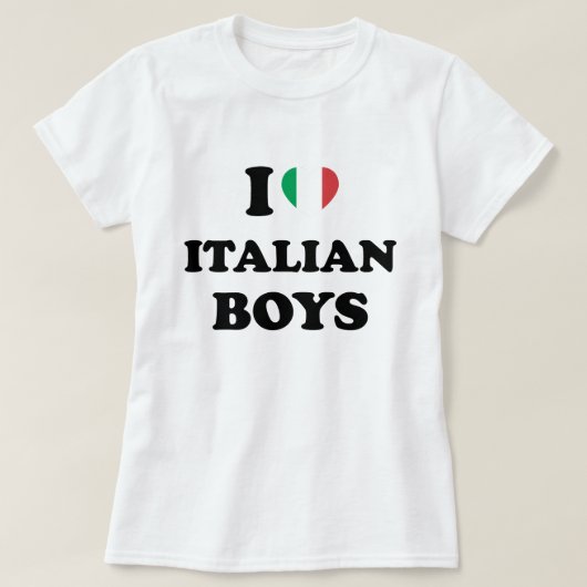 Ik hou van Italiaanse jongens T-shirt (Design voorkant)
