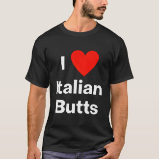 Ik hou van Italiaanse kontjes - met een rood hart T-shirt
