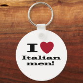 Ik hou van Italiaanse Mannen Sleutelhanger (Voorkant)