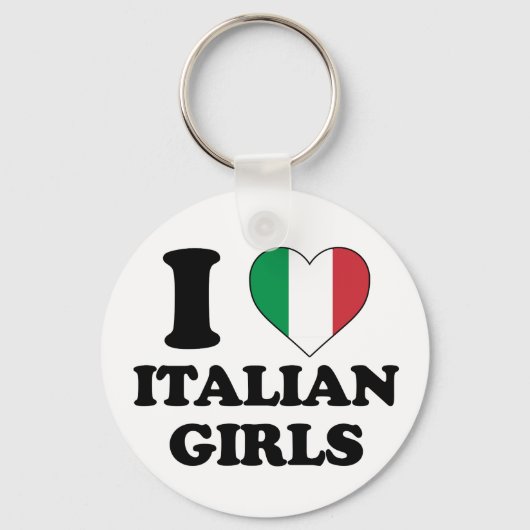Ik hou van Italiaanse meisjes Sleutelhanger (Voorkant)