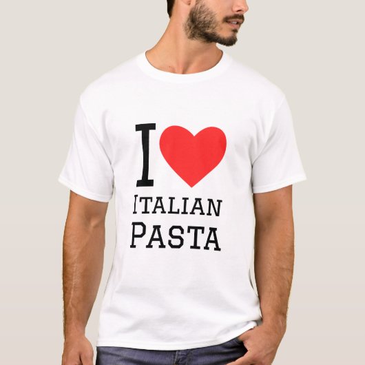 Ik hou van Italiaanse pasta T-shirt (Voorkant)