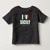 Ik hou van Italiaanse vlag Heart Toddler Tee Shirt (Voorkant)