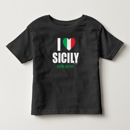 Ik hou van Italiaanse vlag Heart Toddler Tee Shirt (Voorkant)