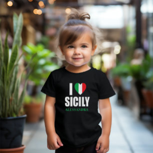 Ik hou van Italiaanse vlag Heart Toddler Tee Shirt