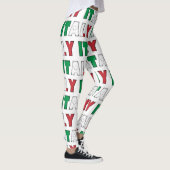 Ik hou van Italiaanse vlaggekleurde Typografie Pat Leggings (Rechts)