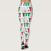 Ik hou van Italiaanse vlaggekleurde Typografie Pat Leggings (Achterkant)