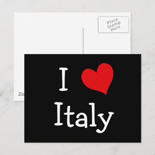 Ik hou van Italië Briefkaart (Voorkant / Achterkant)