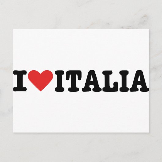 Ik hou van Italië Briefkaart (Voorkant)