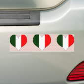 Ik hou van Italië Bumpersticker (Op auto)