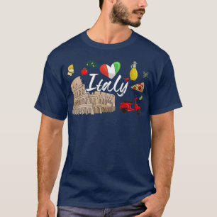 Ik hou van Italië en alles wat de Italiaanse cult T-shirt